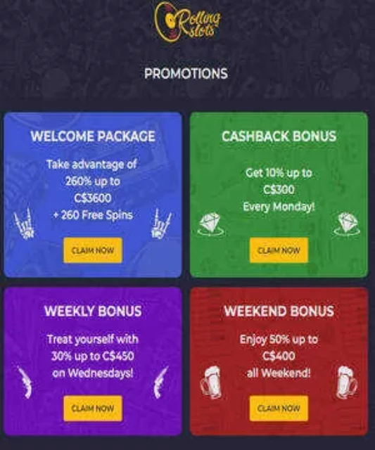 rolling slots promotions