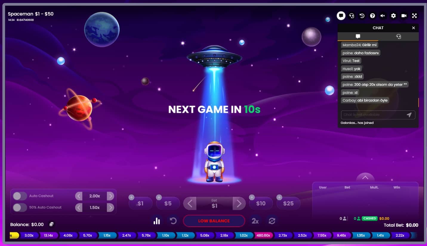 spaceman game casinos loading screen