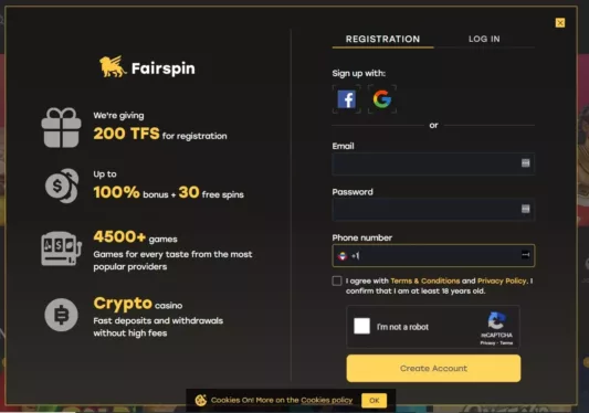 fairspin.io casino login