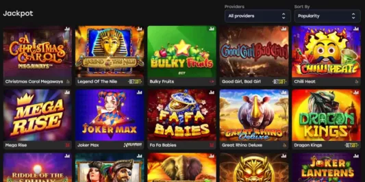 fairspin.io jackpot casino games