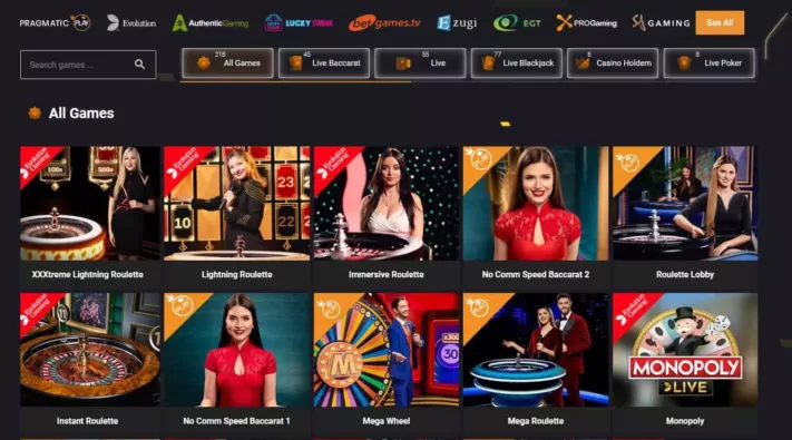 freshbet casino live games