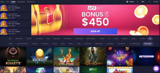 apx bet homepage