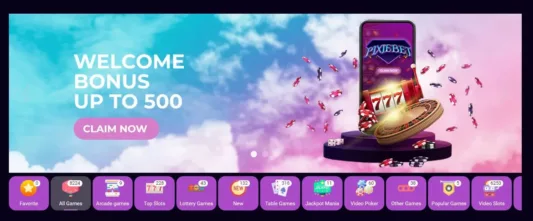 pixiebet casino welcome bonus