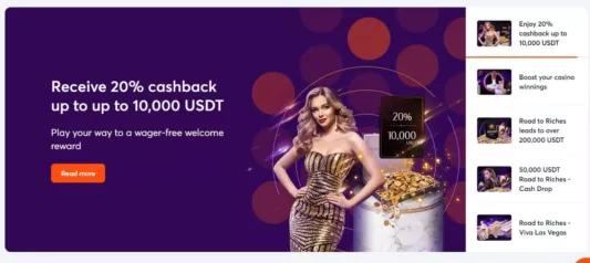 bitcasino cashback offer