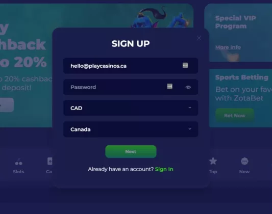 zotabet casino login