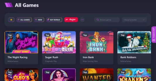 vera casino all games