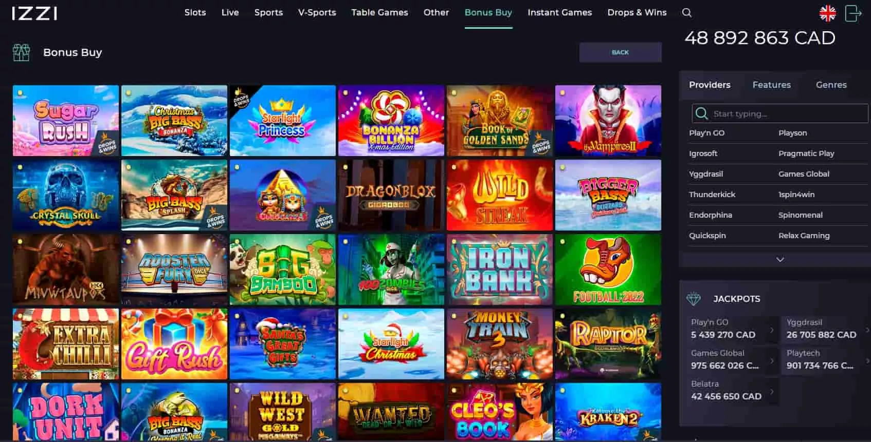 izzi casino bonus buy