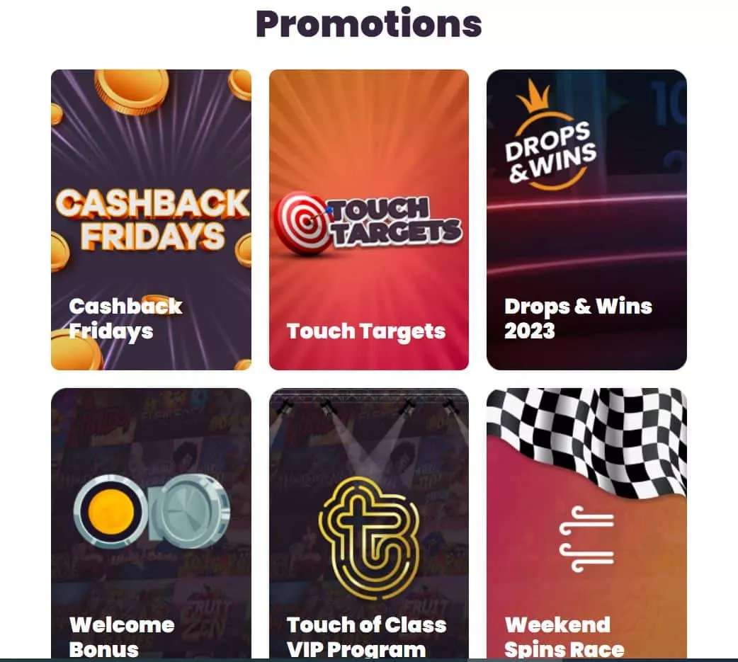 touch casino promotions