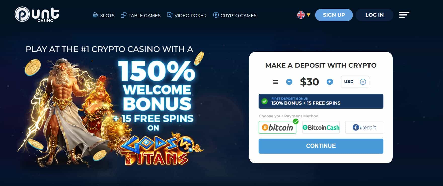 Punt Casino Review (2023) 150% Bonus + 15 Free Spins!
