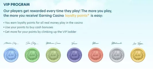 lucky dreams casino vip
