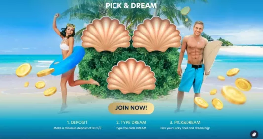 luckydreams casino pick and dream