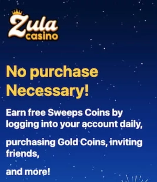 Zula Casino no purchase
