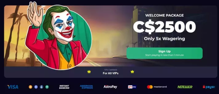 jokersino casino welcome bonus