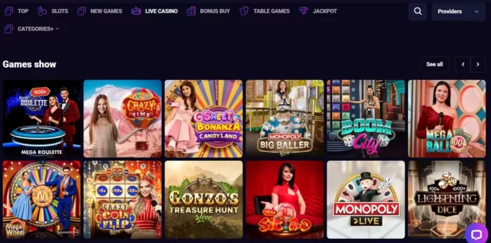 lucky7even casino games