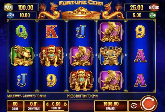 Fortune coin slot gameplay