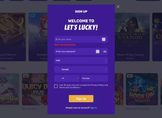 lets lucky casino login