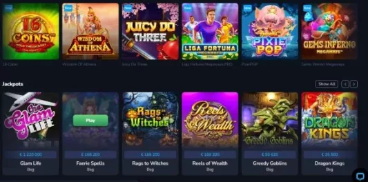 LuckyWins casino games