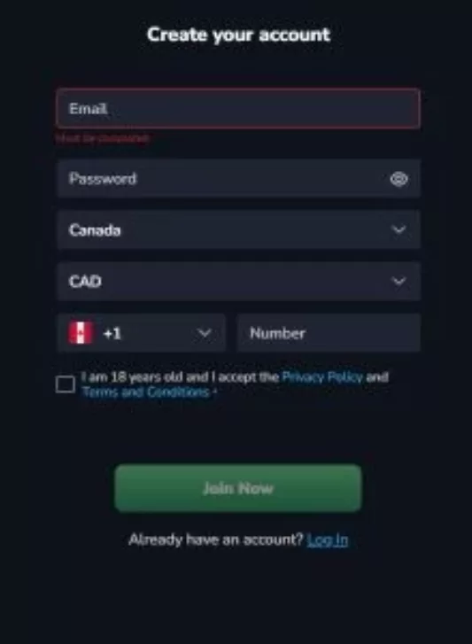 LuckyWins casino sign up