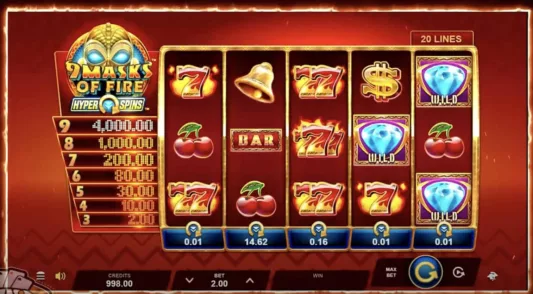 Masks of fire slot gameplay