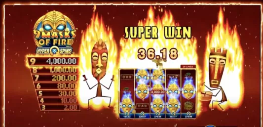 Masks of fire slot win