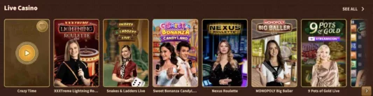 MyEmpire live casino games