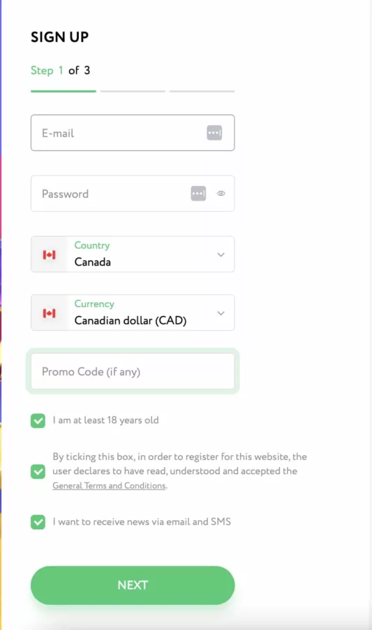 Zaza casino signup and registration