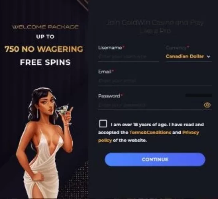 Goldwin Casino Sign Up