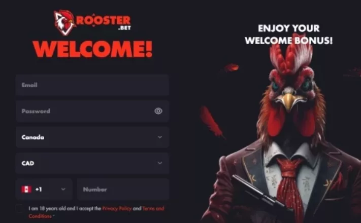 Rooster Bet Casino Sign Up