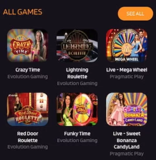 Reddice Casino games