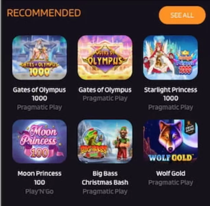 Reddice Casino recommended games